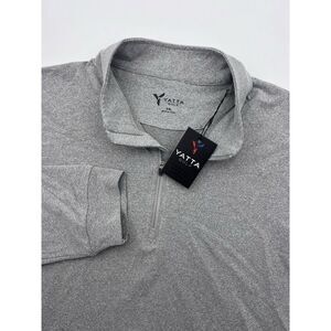 Yatta Golf Men's‎ 1/4 Zip Pullover Jacket Size XXL Light Gray Long Sleeve NWT